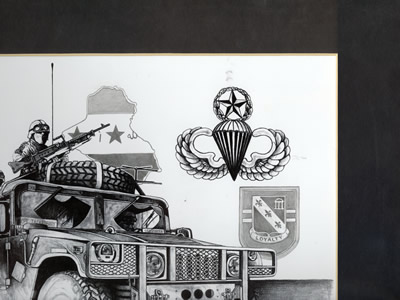 Iraqi Contour and 319AFAR Crest on Paratrooper Cadillac