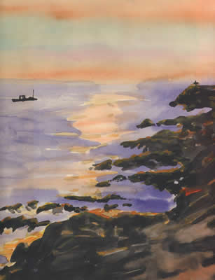 Coastline Watercolour